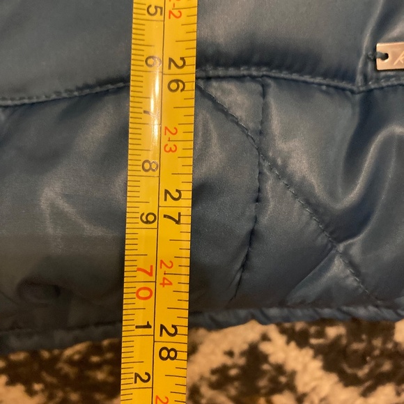 Women's Kenneth Cole Quilted Winter Jacket Faux Shearling Lined Blue Size M Snow - Picture 15 of 17